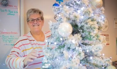 Blue Triangle Header